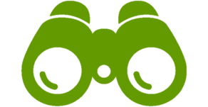 Fernglas Icon grünes Gernglas Icon